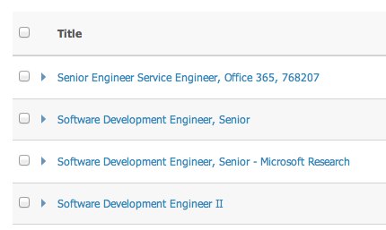 Job openings at Microsoft