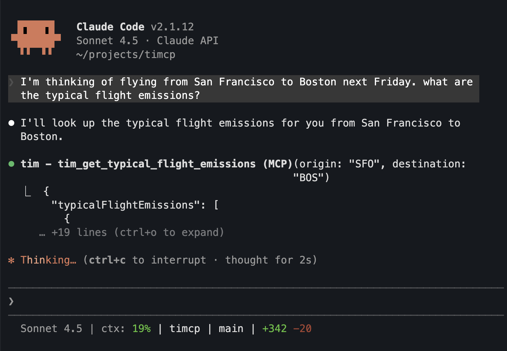 TIM MCP - Travel Impact Model for AI agents