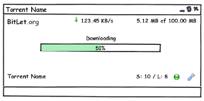 Wireframe for BitLet’s download popup