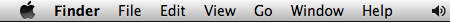 Mac OS X menu bar